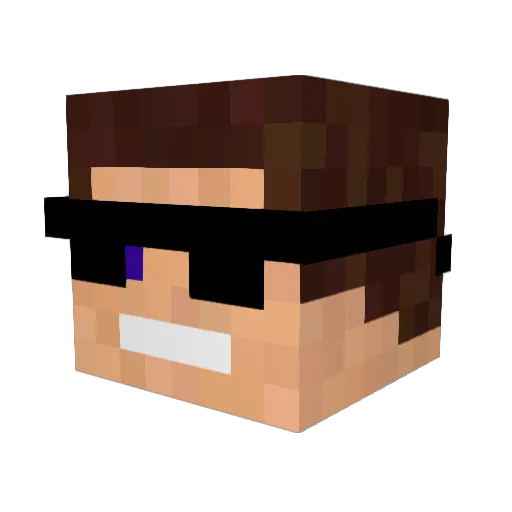 amigoany Minecraft avatar head, 3D render