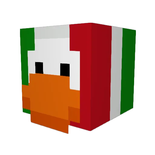 amigxgringx Minecraft avatar head, 3D render