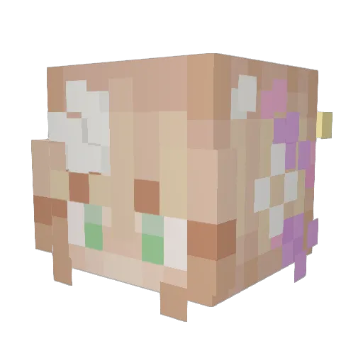 amiizxyy Minecraft avatar head, 3D render