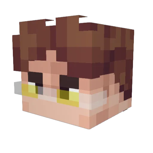 amilll Minecraft avatar head, 3D render