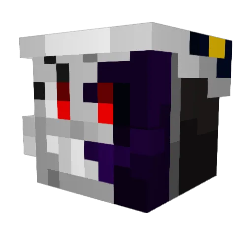 amine1022 Minecraft avatar head, 3D render