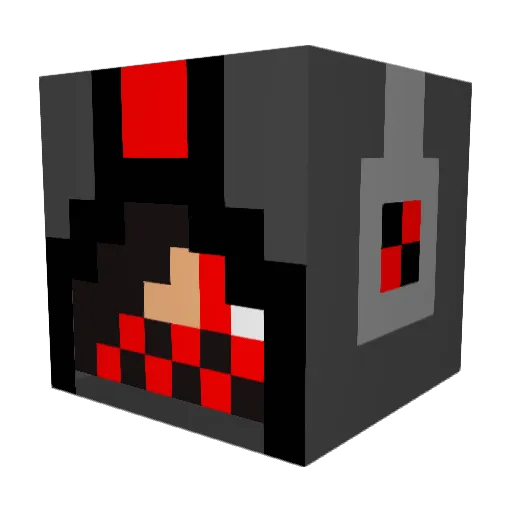 amineipod Minecraft avatar head, 3D render