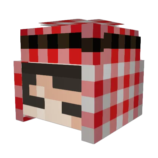 amir012 Minecraft avatar head, 3D render