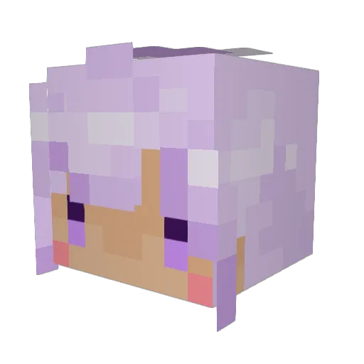 amirakuzi Minecraft avatar head, 3D render