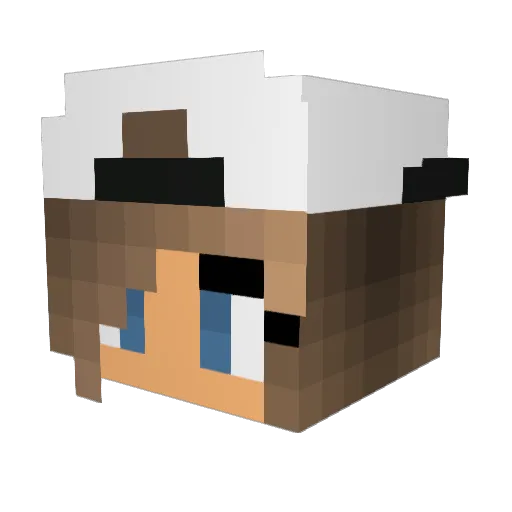 amirchaos Minecraft avatar head, 3D render