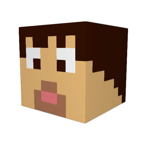 amirgever21 Minecraft avatar head, 3D render