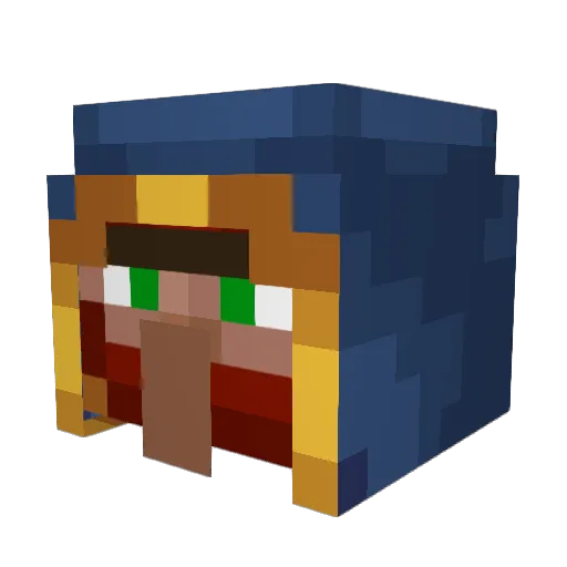 amiriano Minecraft avatar head, 3D render