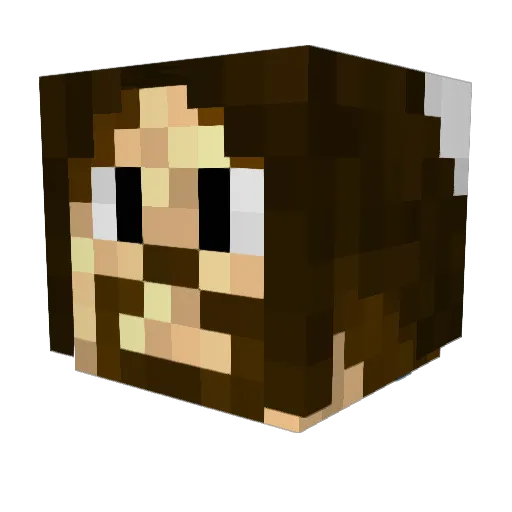 amitda Minecraft avatar head, 3D render