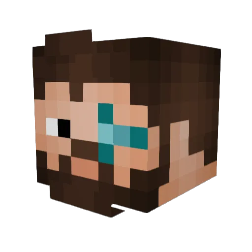 amithoff Minecraft avatar head, 3D render