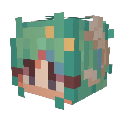 amiy100 Minecraft avatar head, 3D render