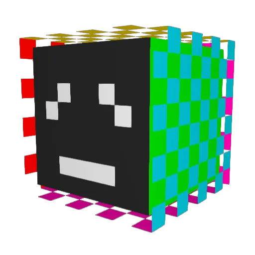 amja Minecraft avatar head, 3D render