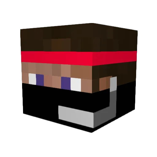 amjones Minecraft avatar head, 3D render