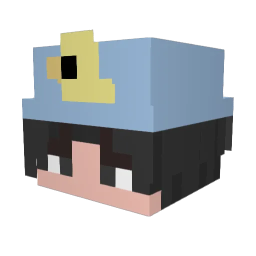 amkson Minecraft avatar head, 3D render