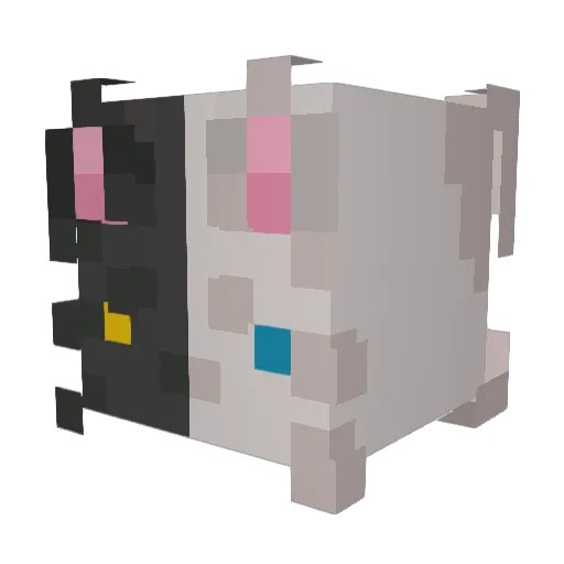 amlanof Minecraft avatar head, 3D render