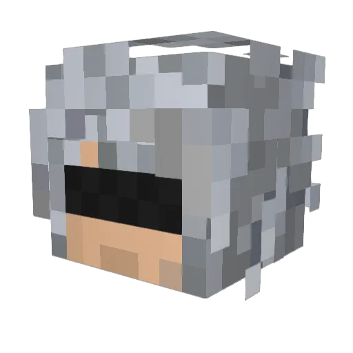 amlx Minecraft avatar head, 3D render
