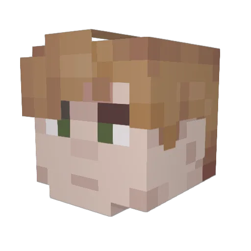 ammarcell Minecraft avatar head, 3D render