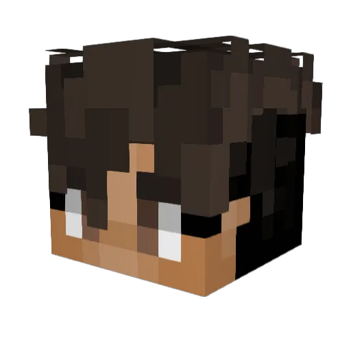amme Minecraft avatar head, 3D render