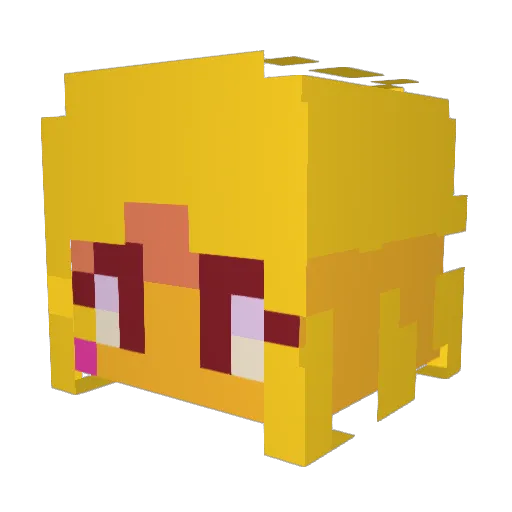 ammio Minecraft avatar head, 3D render