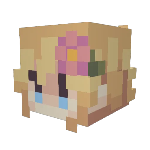ammonianite Minecraft avatar head, 3D render
