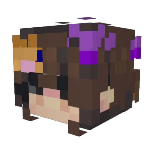 amnalert Minecraft avatar head, 3D render