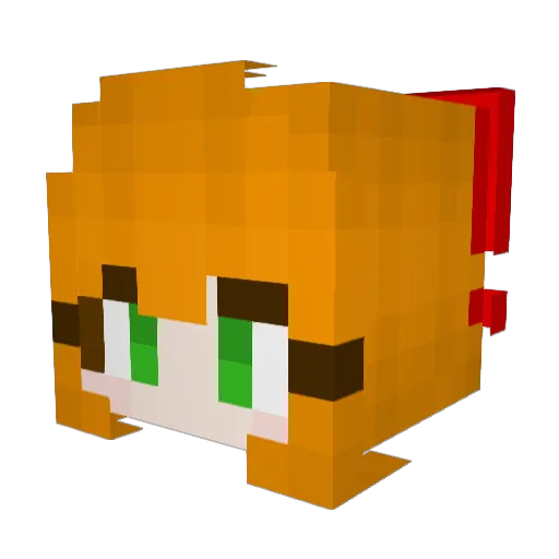 amnesia1225 Minecraft avatar head, 3D render