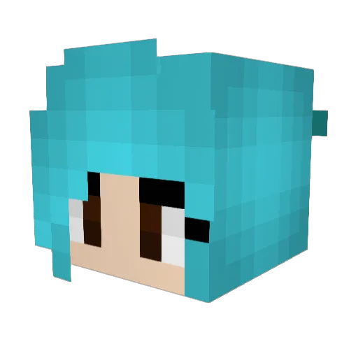 amnira Minecraft avatar head, 3D render