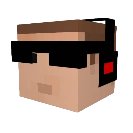 amoethyst Minecraft avatar head, 3D render