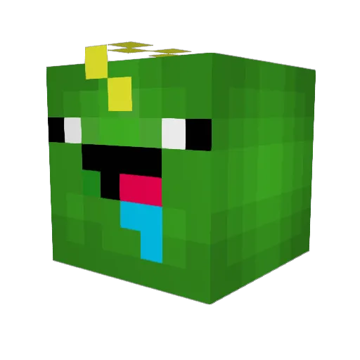 amofroo Minecraft avatar head, 3D render