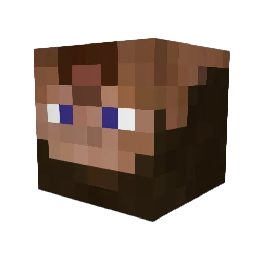 amogousse Minecraft avatar head, 3D render