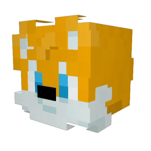 amogp Minecraft avatar head, 3D render