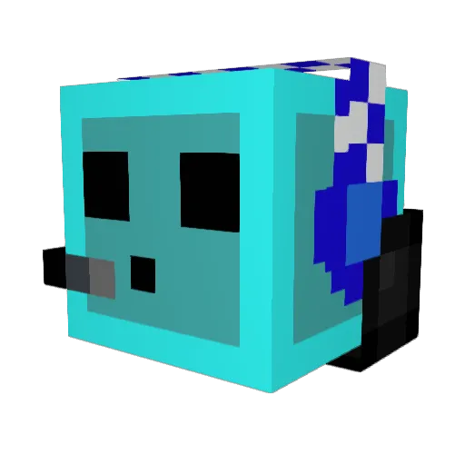 amogus_qw Minecraft avatar head, 3D render