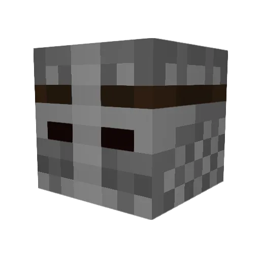 amoist Minecraft avatar head, 3D render