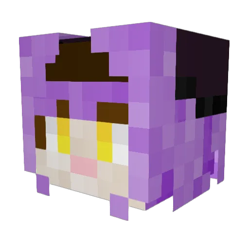 amolove Minecraft avatar head, 3D render