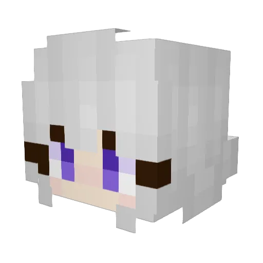 amomian Minecraft avatar head, 3D render