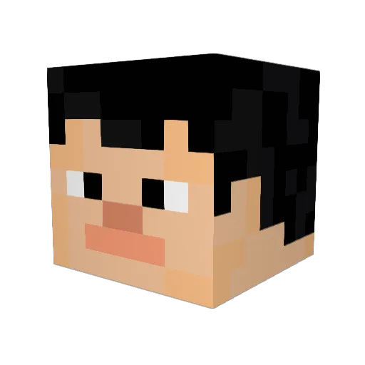 amon8 Minecraft avatar head, 3D render