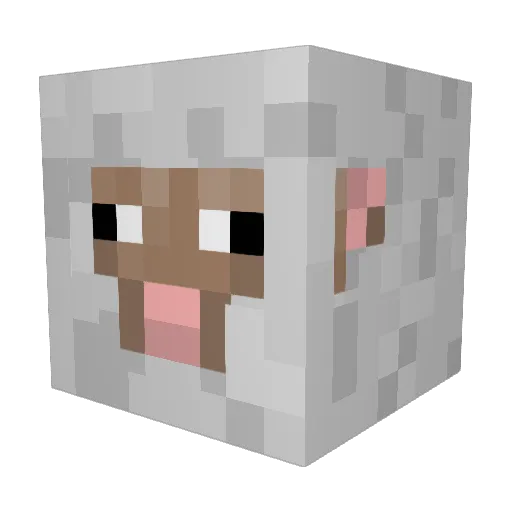 among12 Minecraft avatar head, 3D render