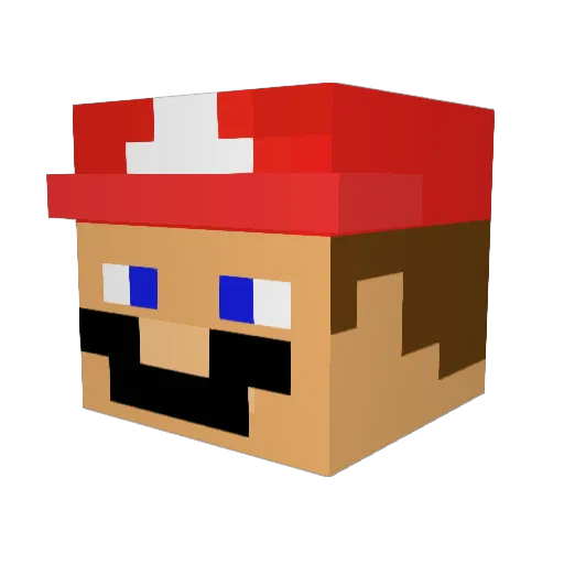 amongis Minecraft avatar head, 3D render