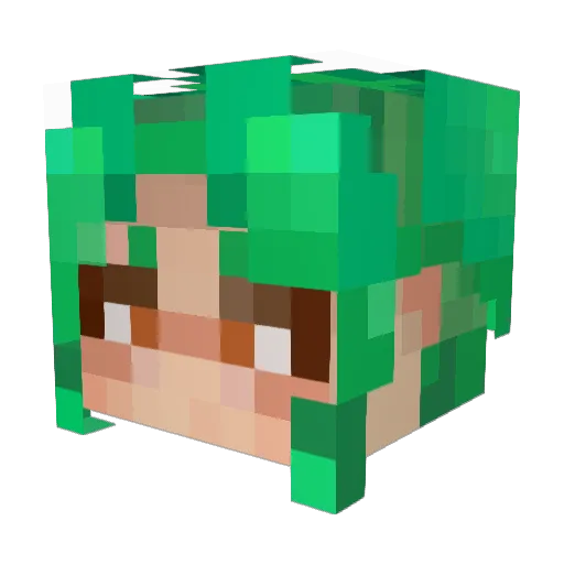 amongusdaddy Minecraft avatar head, 3D render