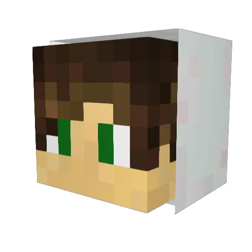 amonjak Minecraft avatar head, 3D render