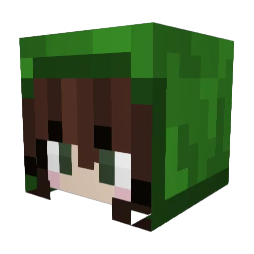 amorkai Minecraft avatar head, 3D render