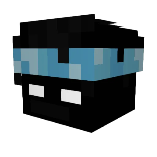 amorphal Minecraft avatar head, 3D render