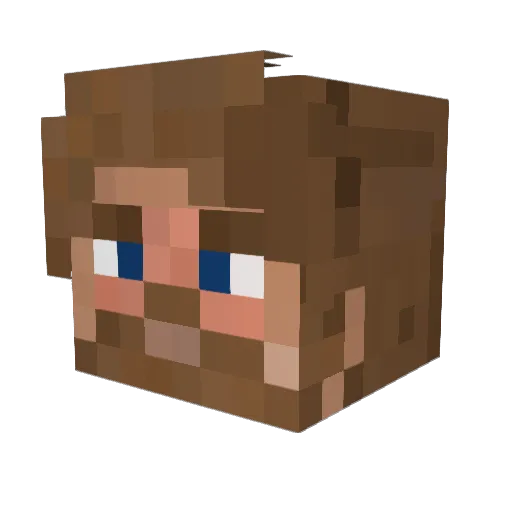 amorphouss Minecraft avatar head, 3D render