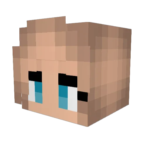 amorrow Minecraft avatar head, 3D render
