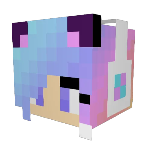 amosgemini Minecraft avatar head, 3D render