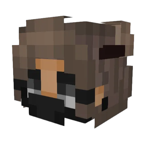 amour_sky Minecraft avatar head, 3D render