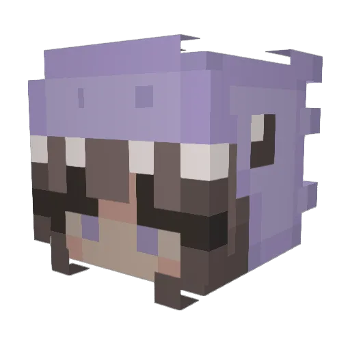 amourvines Minecraft avatar head, 3D render