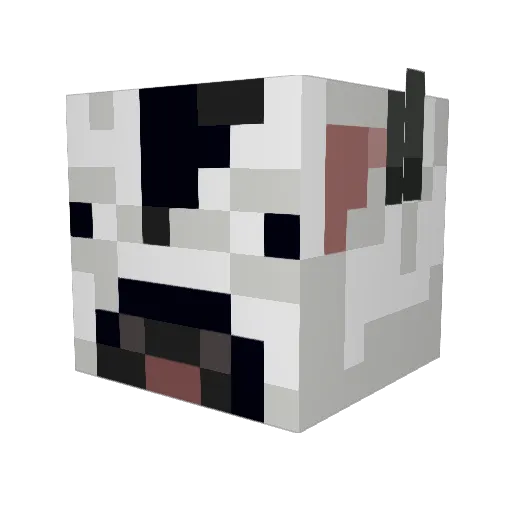 amouwu Minecraft avatar head, 3D render