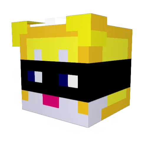 amowyn Minecraft avatar head, 3D render