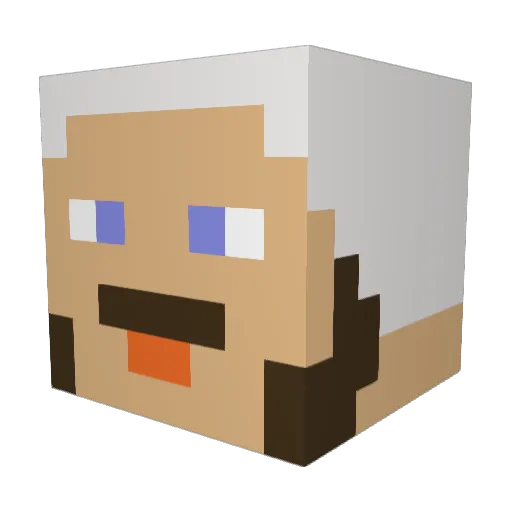 amp555 Minecraft avatar head, 3D render