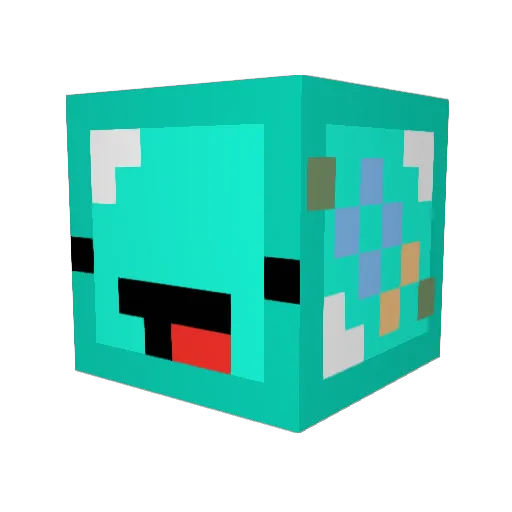 amparlolo Minecraft avatar head, 3D render